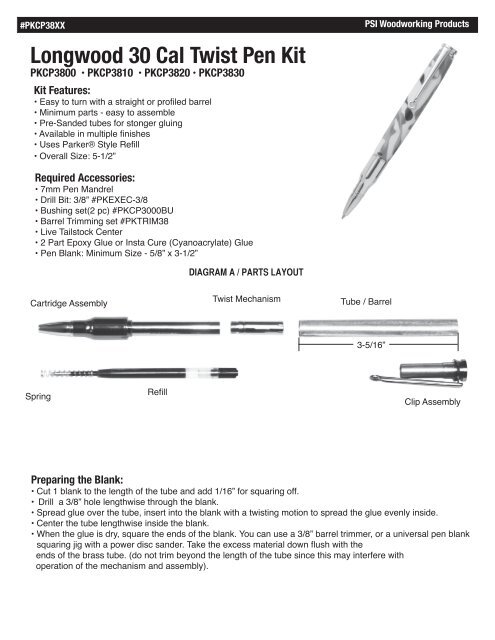 PKMONT-Twist Pen Kit - Penn State Industries