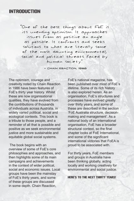 Thirty Years of Creative Resistance - Friends of the Earth Australia