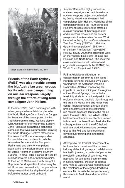 Thirty Years of Creative Resistance - Friends of the Earth Australia