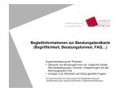 Begleitinformationen zur Beratungslandkarte - Familie in der ...