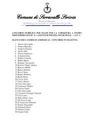 Elenco concorrenti ammessi - Comune di Serravalle Scrivia