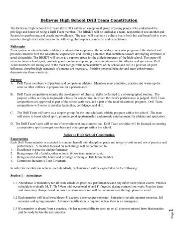 Drill Tryout Packet - Bellevue School District