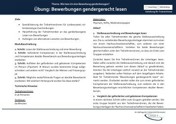 Ãbung: Bewerbungen gendergerecht lesen - Familie in der ...