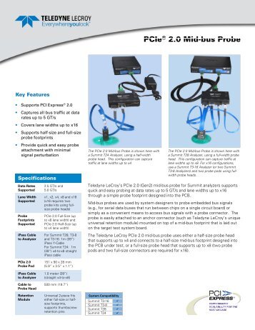 Gen2 Mid-bus Probe Datasheet - Teledyne LeCroy