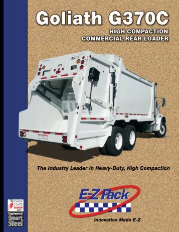 Goliath G370 Rear Loader Spec Sheet - EZ Pack Trucks