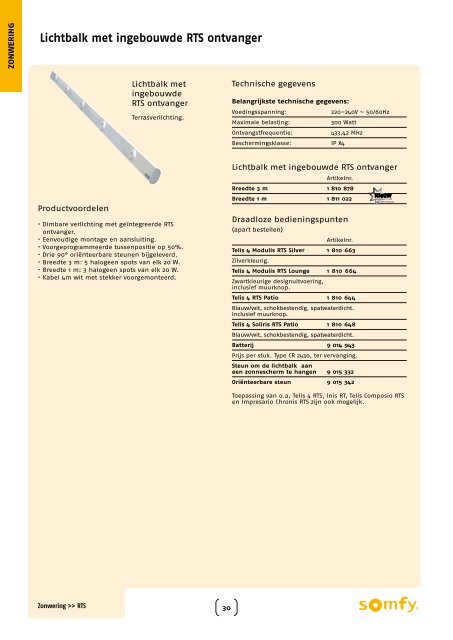 Afstandsbedieningen - Somfy