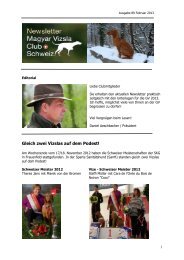 Newsletter Februar 2013.pdf - Magyar Vizsla Club der Schweiz