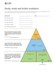 ab Needs, wants and wishes worksheet - Online Services - UBS