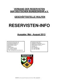 RES-INFO Mai - August 2013 - Reservistenkameradschaft ...