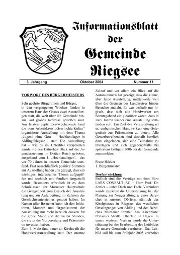Gemeinde Riegsee - Verwaltungsgemeinschaft Seehausen am ...