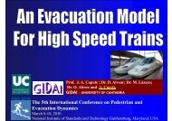 An Evacuation Model for High Speed Trains