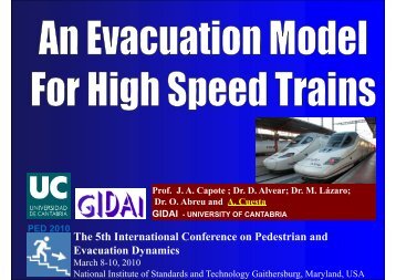 An Evacuation Model for High Speed Trains