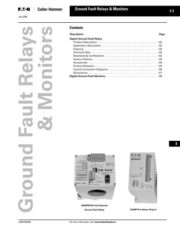 Ground Fault Relays & Monitors - of downloads