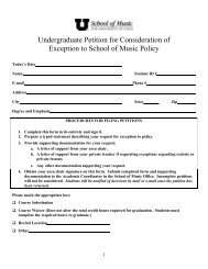 Undergraduate Exception to Policy Form - School of Music
