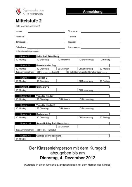 Mittelstufe 2 - Schulen Cham