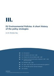 A short history of the policy strategies - EEB