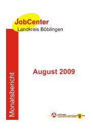 Monatsbericht August 2009 - Jobcenter Landkreis BÃ¶blingen