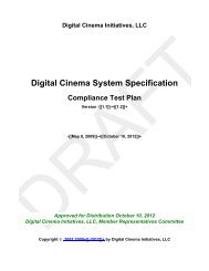 Compliance Test Plan - Digital Cinema Initiatives