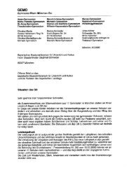 GEMO-Brief an Kultusministerium - Pestalozzi-Gymnasium München