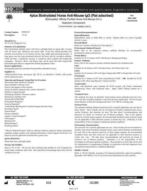 Data Sheet - Algol Diagnostics