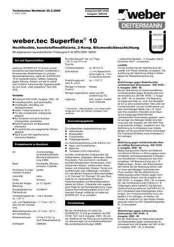 weber.tec SuperflexÃ‚Â® 10 - Saint-Gobain Weber GmbH