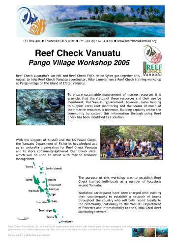 Vanuatu Workshop Overview