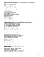 A Passover Song Tune (