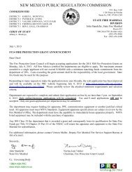 FY14 Grant Notification Letter - New Mexico Public Regulation ...