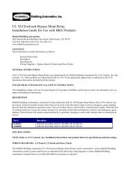 UL 924 Enclosed Bypass Shunt Relay Installation Guide for Use ...