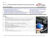 mObridge APPLICATION REFERENCE for BMW-MINI retrofit coding ...