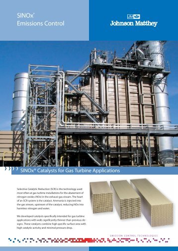 SINOx Catalysts for Gas Turbine Applications (pdf) - MurCal, Inc.