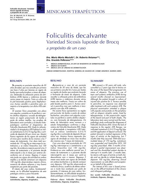 Foliculitis decalvante