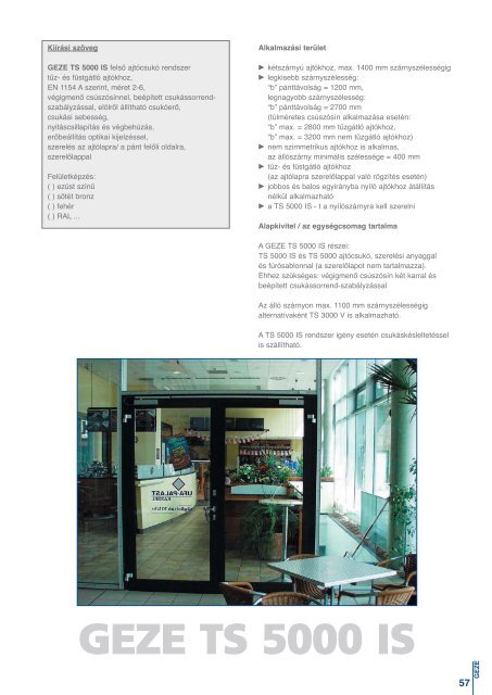 GEZE TS 5000 IS - Ajtogyar.hu