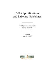 Carton Specifications And Labeling Guidelines Barnes Noble Inc