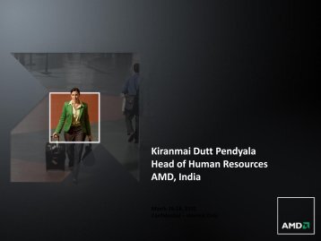 Kiranmai Dutt Pendyala Head of Human Resources AMD, India