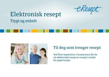 Informasjonsbrosjyre om e-resept