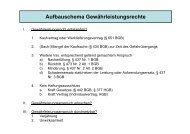 Kaufrecht GewÃ¤hrleistungsrechte - Zivilrecht VI