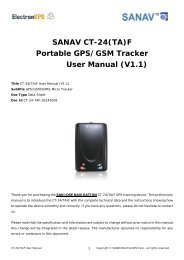 SANAV CT-24(TA)F Portable GPS/GSM Tracker User ... - ElectronGPS