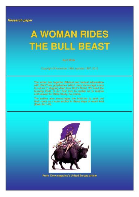 A WOMAN RIDES THE BULL BEAST - Origin of Nations