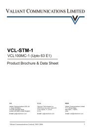 Data Sheet (PDF) - Valiant Communications Limited