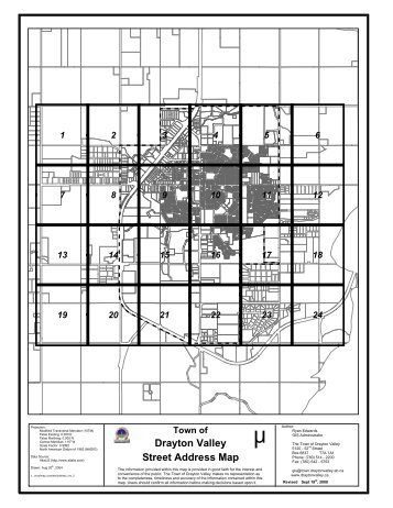 Drayton Valley Street Address Map - Town of Drayton Valley