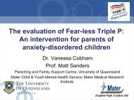 The evaluation of  Fear-less Triple P - Parenting and Family Support ...