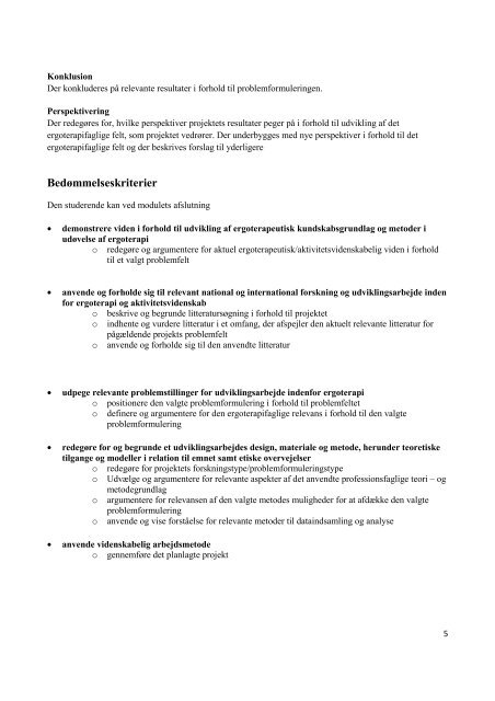 Modulbeskrivelse modul 14 - University College LillebÃ¦lt