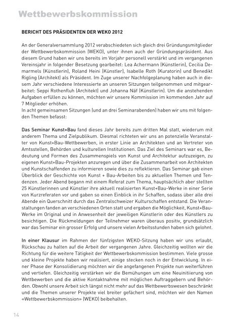 Jahresbericht 2012, PDF - Visarte Zentralschweiz