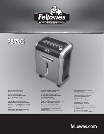 PS-79Ci Manual - Fellowes