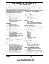 Evaluation Contracts Checklist