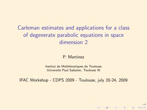 Null controllability properties of some degenerate parabolic equations.