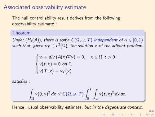 Null controllability properties of some degenerate parabolic equations.