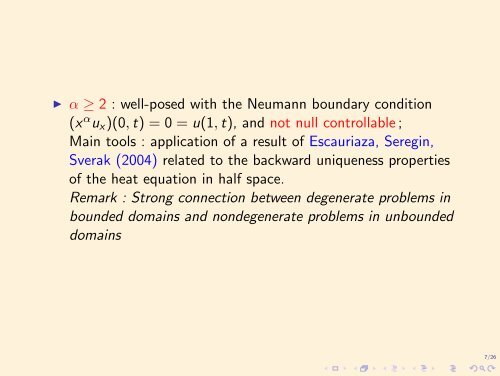 Null controllability properties of some degenerate parabolic equations.