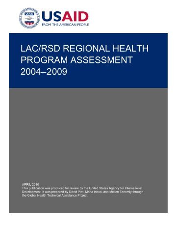 LAC/RSD Regional Health Program Assessment 2004â2009